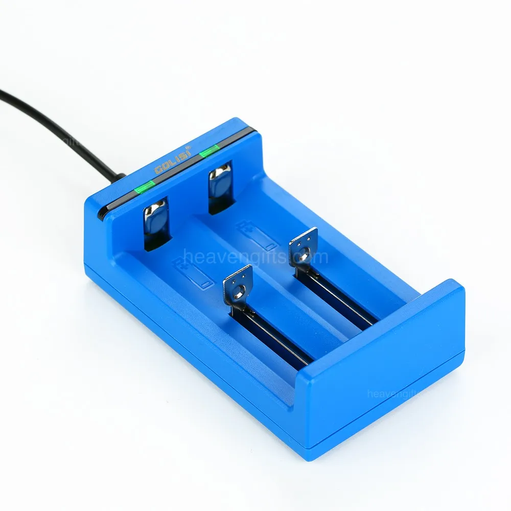 Golisi UCable 2 слота Смарт USB порт питания зарядное устройство светодиодный 2A для Li-Ion 18650,21700, 26650/Ni-mh/Ni-cd/aaa/aa