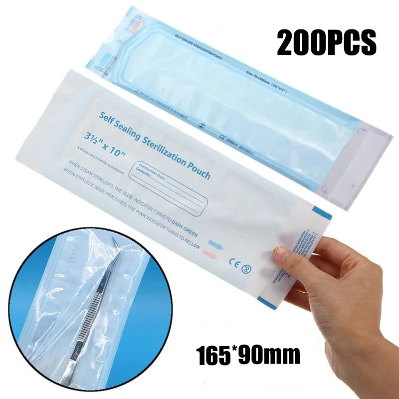 Одноразовые принадлежности для татуировок 200 шт./кор. мешочки стерилизации 165x90 мм