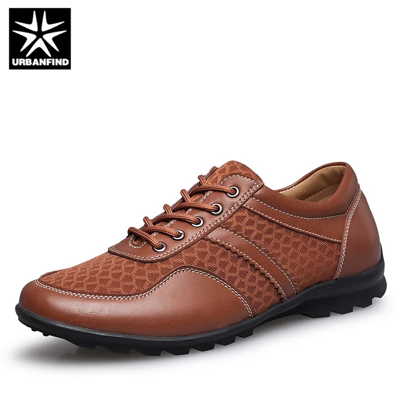URBANFIND/мужские модные кроссовки из сетчатой кожи большие размеры 37-47 дышащая