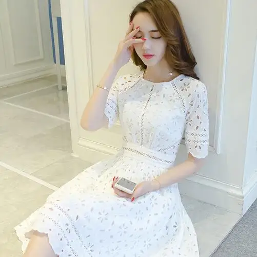 Рождественское предложение элитное белое платье с коротким рукавом белой