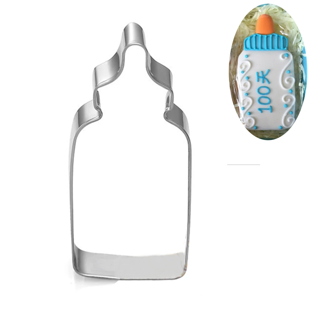 DIY Baby Shower Bottle Bib Печенье Шоколадный Нож Форма для помадки кормления Рождественская бутылка Торт кондитерский кухонный набор инструмент