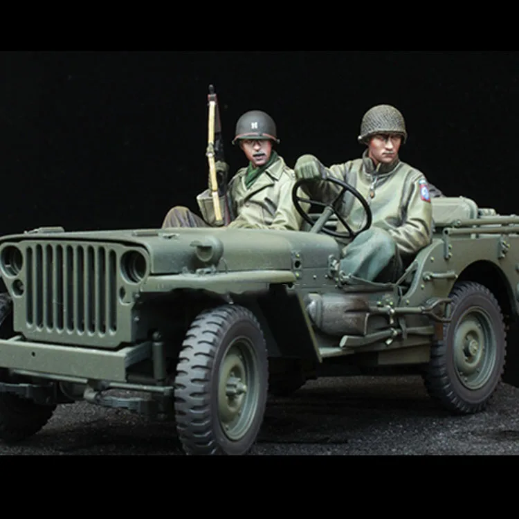 1/35 сборка каучуковая фигурка комплект США джип экипаж(не включает джип