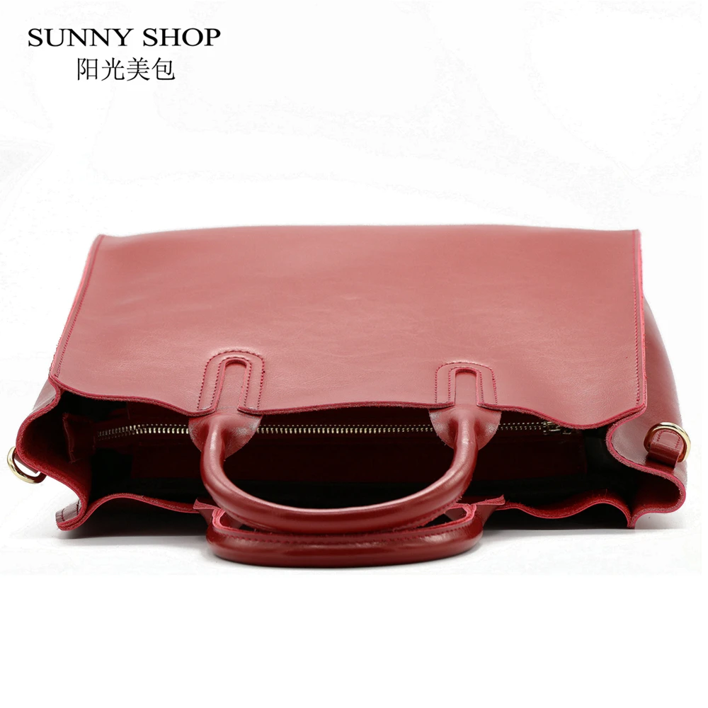 SUNNY SHOP Осенняя Мода натуральная кожа женская сумка на плечо европейский бренд дизайнерская натуральная кожа ручная сумка для шоппинга
