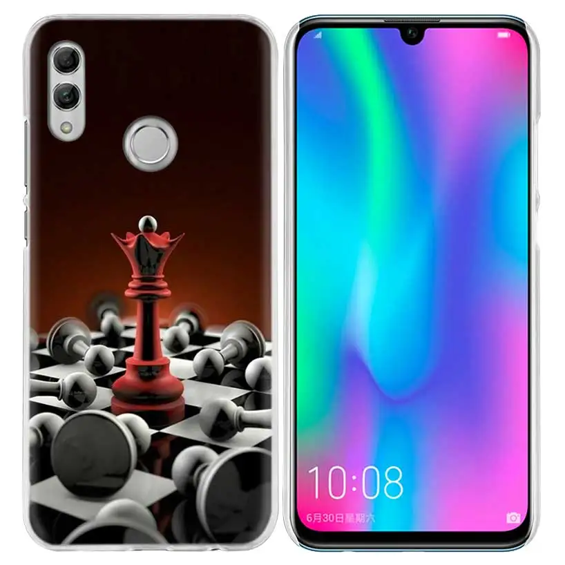 Черный и белый чехол для huawei Honor 8X Y9 20 9 10 Lite Play 8C 8A Pro V20 20i Y6 Y7 Y5 жесткий чехол для телефона из поликарбоната