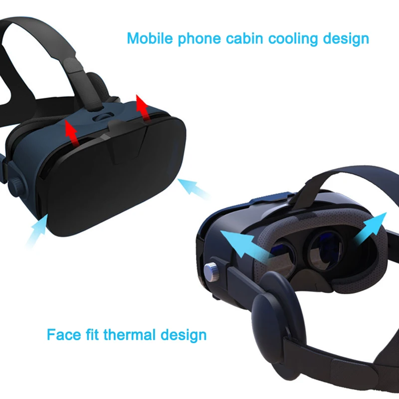 Новый дизайн виртуальной реальности 3D VR коробка с наушниками для смартфонов 4 0