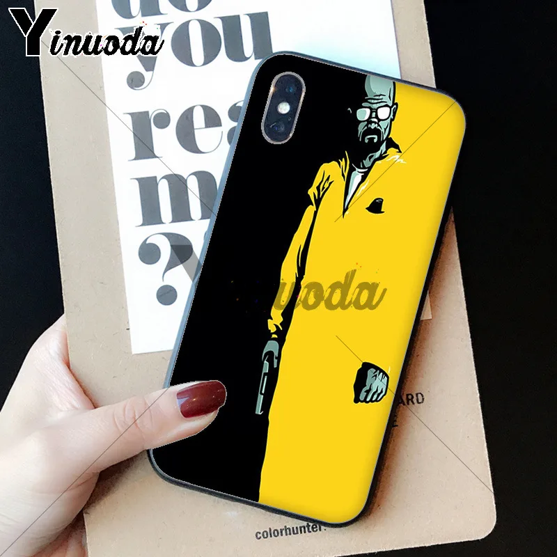 Yinuoda Breaking Bad Head Portrait DIY Окрашенные аксессуары для телефона чехол iPhone X XS MAX 6 6s 7 7plus 8