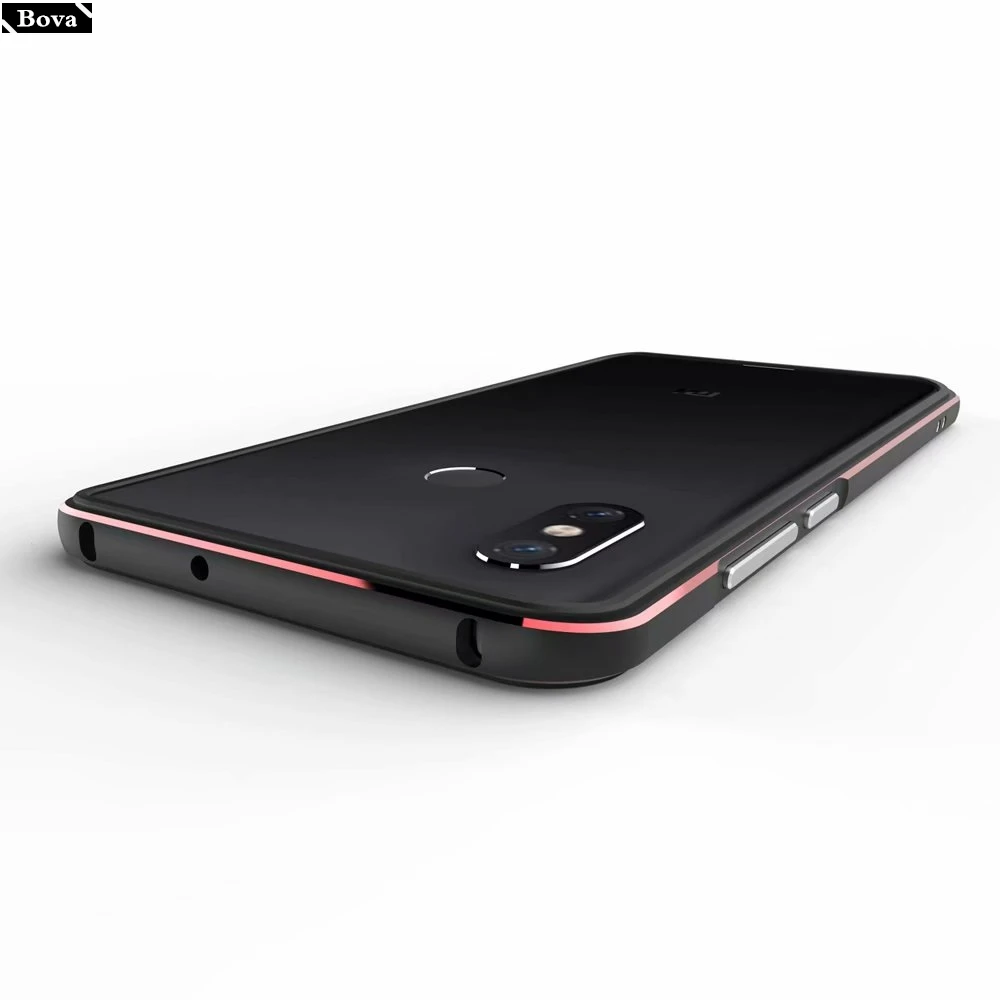 for fundas Xiaomi Mi8 Case Luxury Deluxe Ultra Thin aluminum Bumper For Xiaomi Mi8 6.21" Case+ 2 Film(1 Front+1 Rear