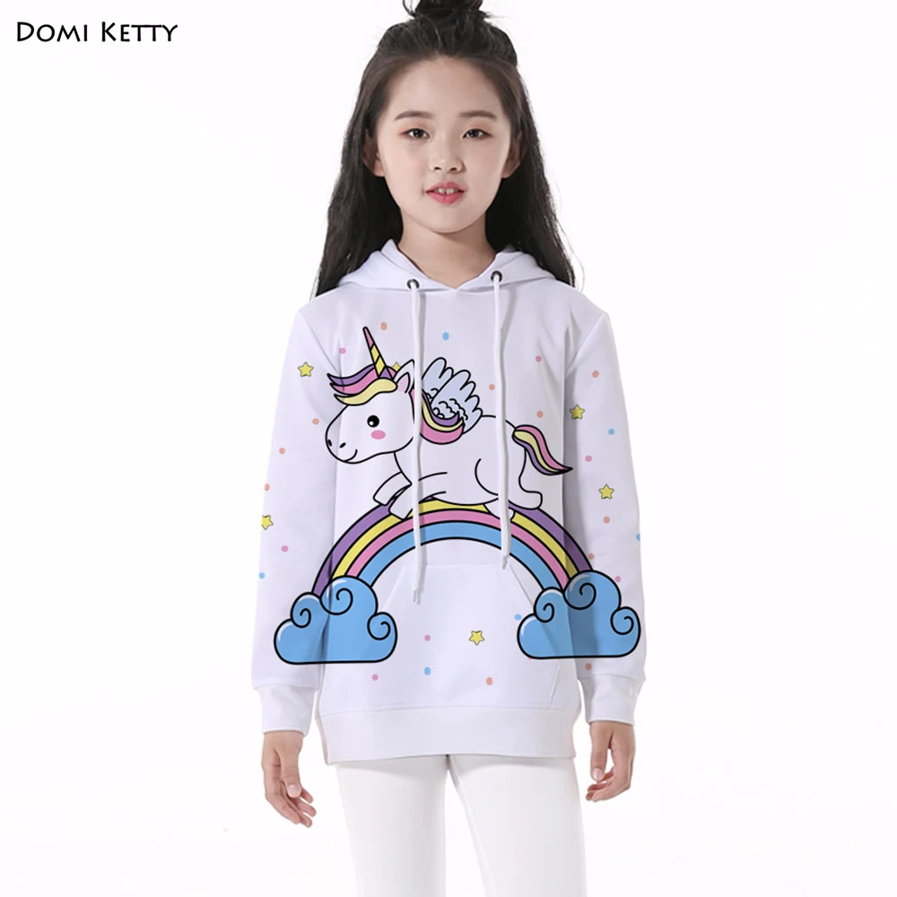Domi Ketty/Детские толстовки с капюшоном повседневные длинными рукавами для девочек