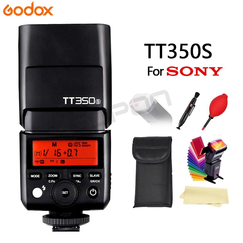 100% оригинальное качество Godox TT350S GN36 2 4G TTL вспышка Speedlite для камеры Sony бесплатный