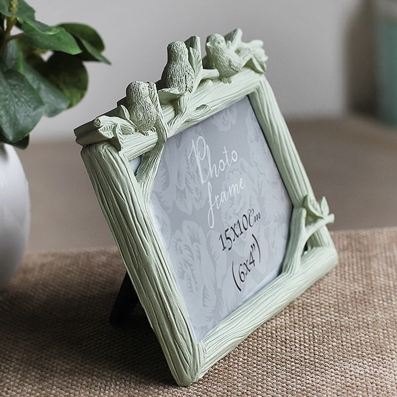 Retro Decoration Crafts Photo Frame Creative Resin Bird And Tree Picture Vintage Wedding Home Decor Ornaments | Дом и сад