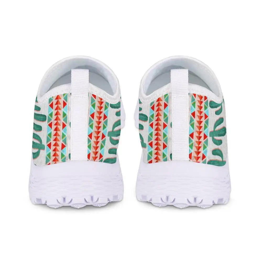 

Nopersonality Breathable Cactus Print Mesh Shoes White Female Women Summer Flats Slip-on Lightweight Women Sneakers Loafers