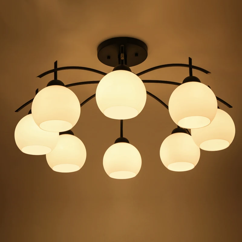 

American wrought iron chandelier European country retro living room lamp modern minimalist Nordic bedroom dining room lamps