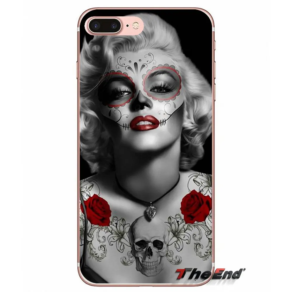 Для iPhone X 4 4S 5 5S 5C SE 6 6S 7 8 Plus Samsung Galaxy J1 J3 J5 J7 A3 A5 2016 2017 Чехол для очков marylin monroe tatooe |