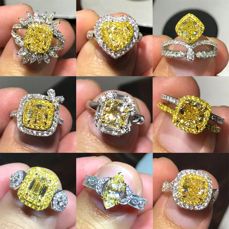 18K 750Au Золотое кольцо с муассанитом и бриллиантом D цвет с национальным сертификатом MO-00122