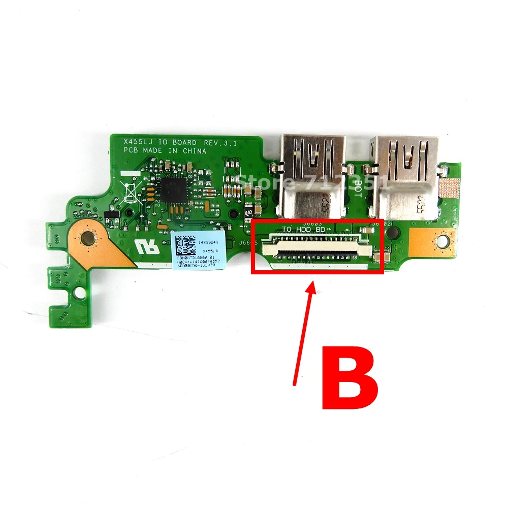 Плата ввода вывода X455LJ REV3.1 для ASUS X455 X455L X455LD X455LF X455WE разъемы USB карты детской