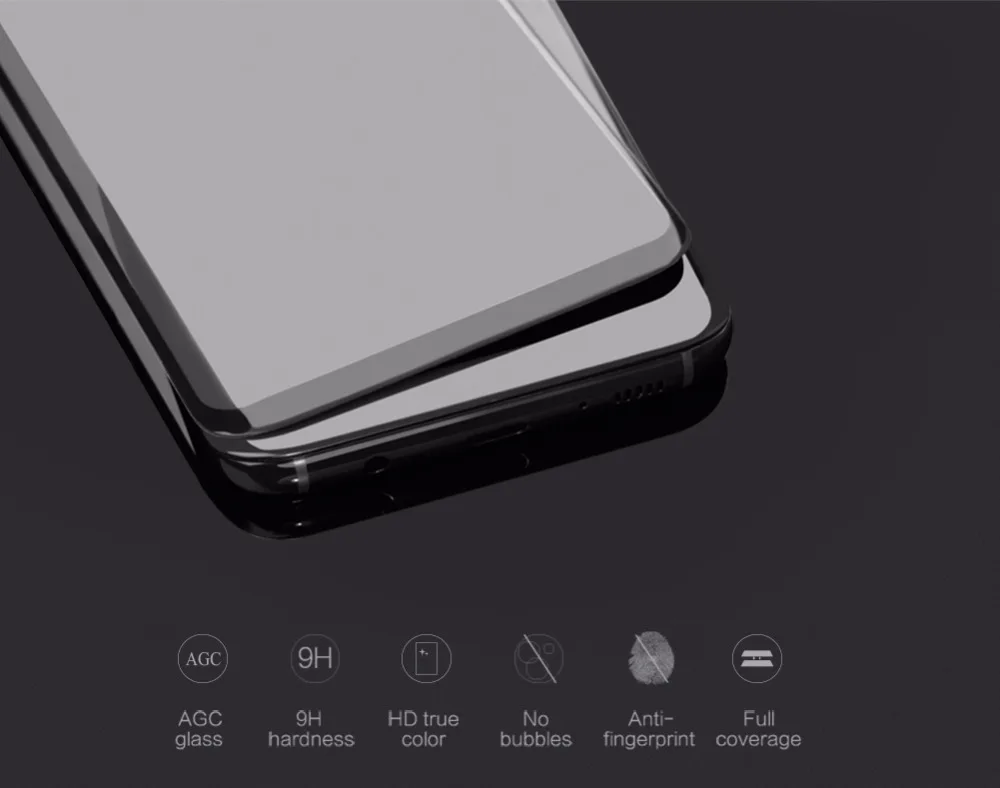 Защитное стекло Nillkin 3D CP + Max закаленное с полным покрытием для Samsung Galaxy S8 Plus|tempered