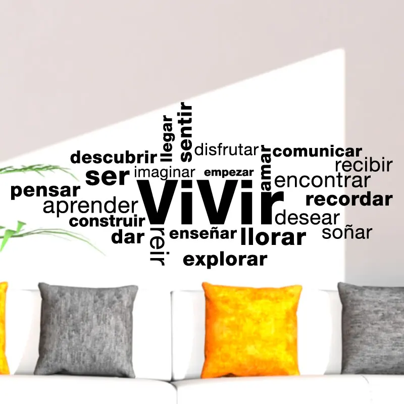 Виниловые настенные наклейки Vivir съемные Декорации для гостиной офиса домашнего