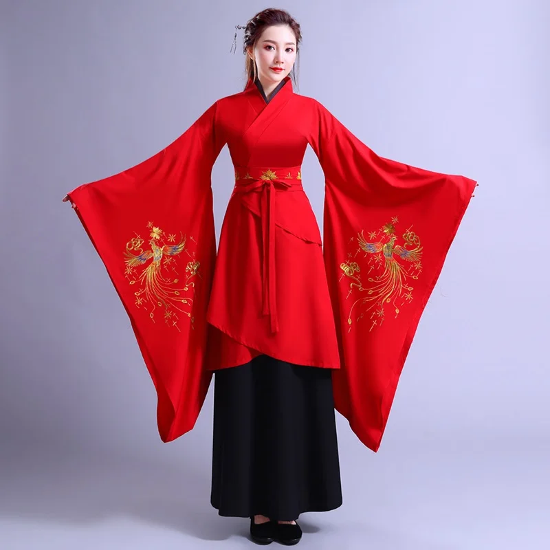 Традиционный китайский национальный костюм женский сценический ханьфу феникс с