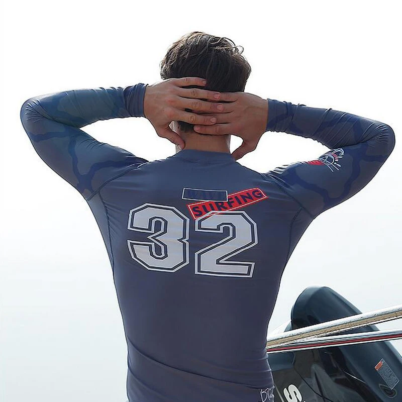 SABOLAY Мужчины рашгард гидрокостюм спортивный костюм С Длинными рукавами