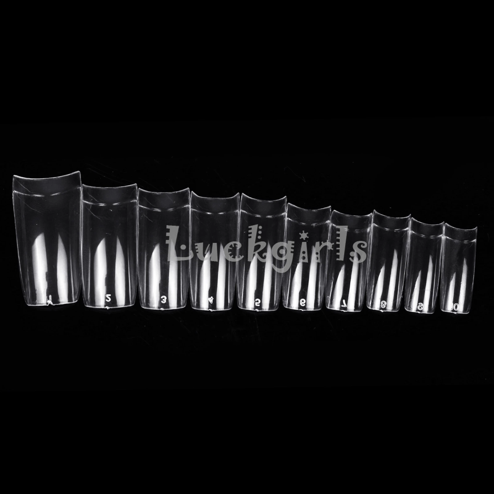 100 шт. прозрачный DIY коробке накладные набор акриловых Французский УФ гель для