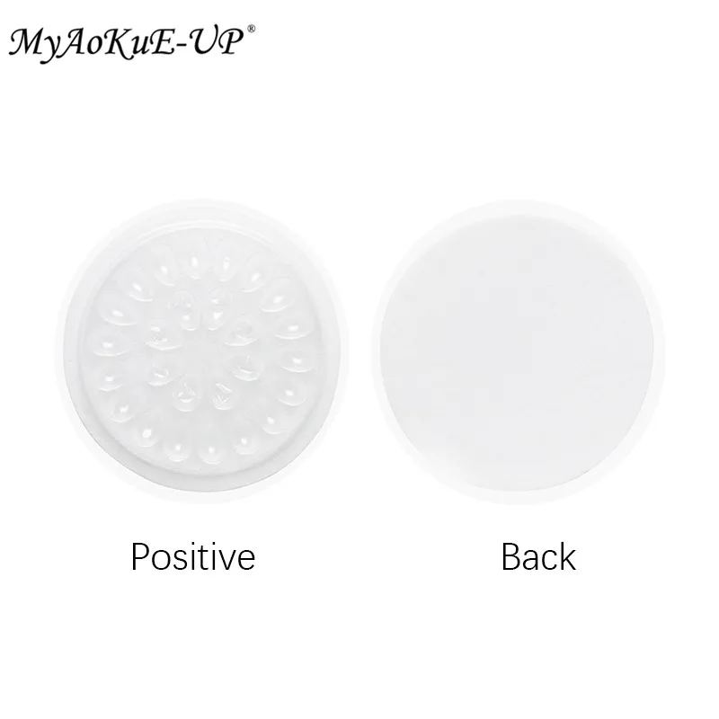 100pcs transparent 100 шт Цветные Одноразовые пластиковые цветочные держатели для ресниц наклейки клей паллет для наращивания ресниц инструменты для макияжа - Цвет: 100pcs transparent