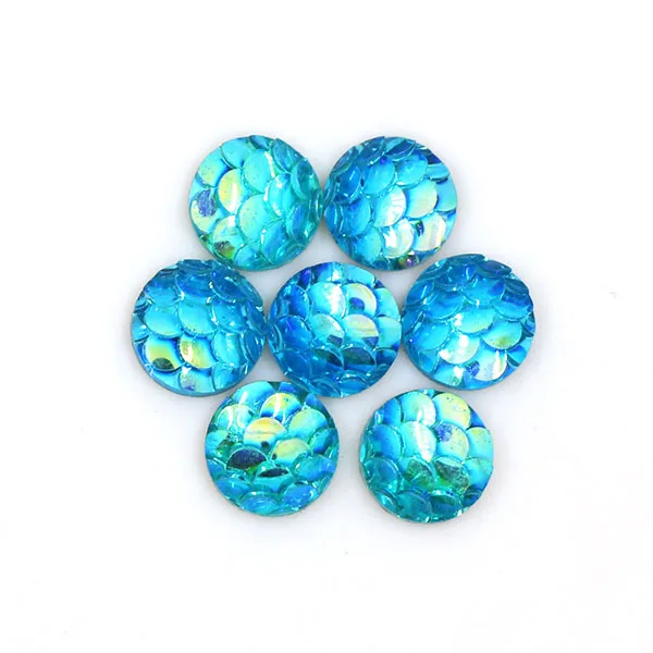 Aquamarine AB 100 шт цветные стразы из смолы, круглые 8 мм AB Стразы с плоской задней частью, Стразы для одежды, кабошоны для платьев - Цвет: Aquamarine AB