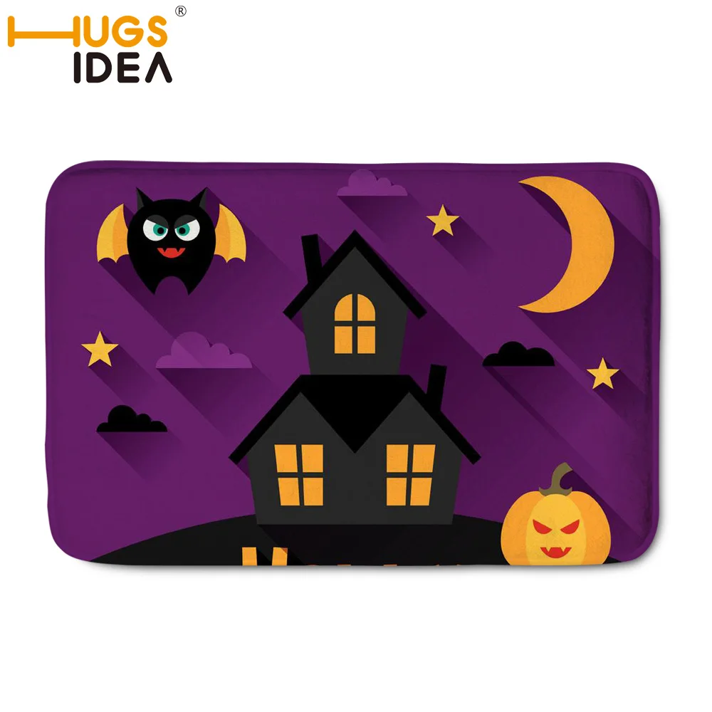 HUGSIDEA Хэллоуин дизайн тыквы фланелевый ковер Придверный коврик Домашний гостиная