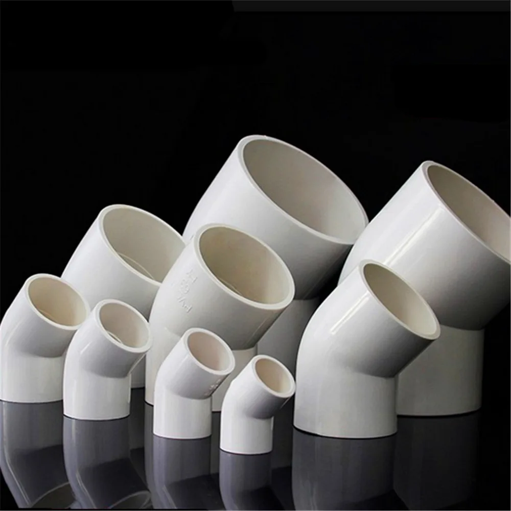 

5 pcs 20/25/32/40mm Inner Dia 45 Angle Degree Elbow PVC Water Pipe Adapter White Gray Blue Free Shipping