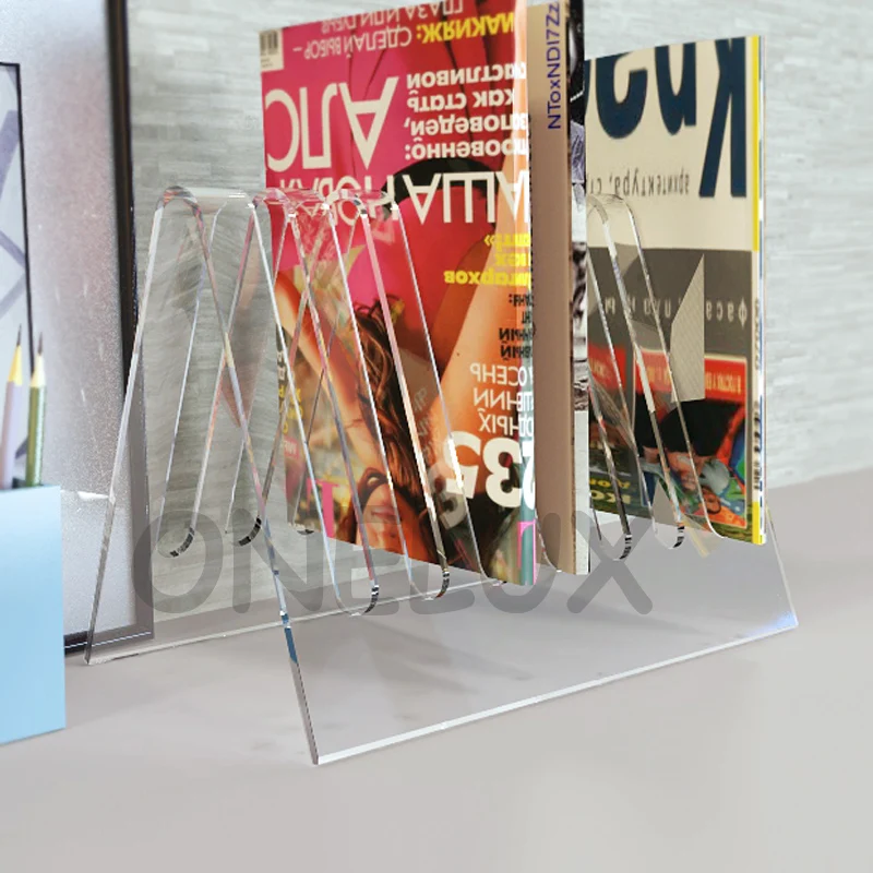

ONELUX V-образная акриловая подставка для журналов, держатели для газет/брошюр-различные цвета
