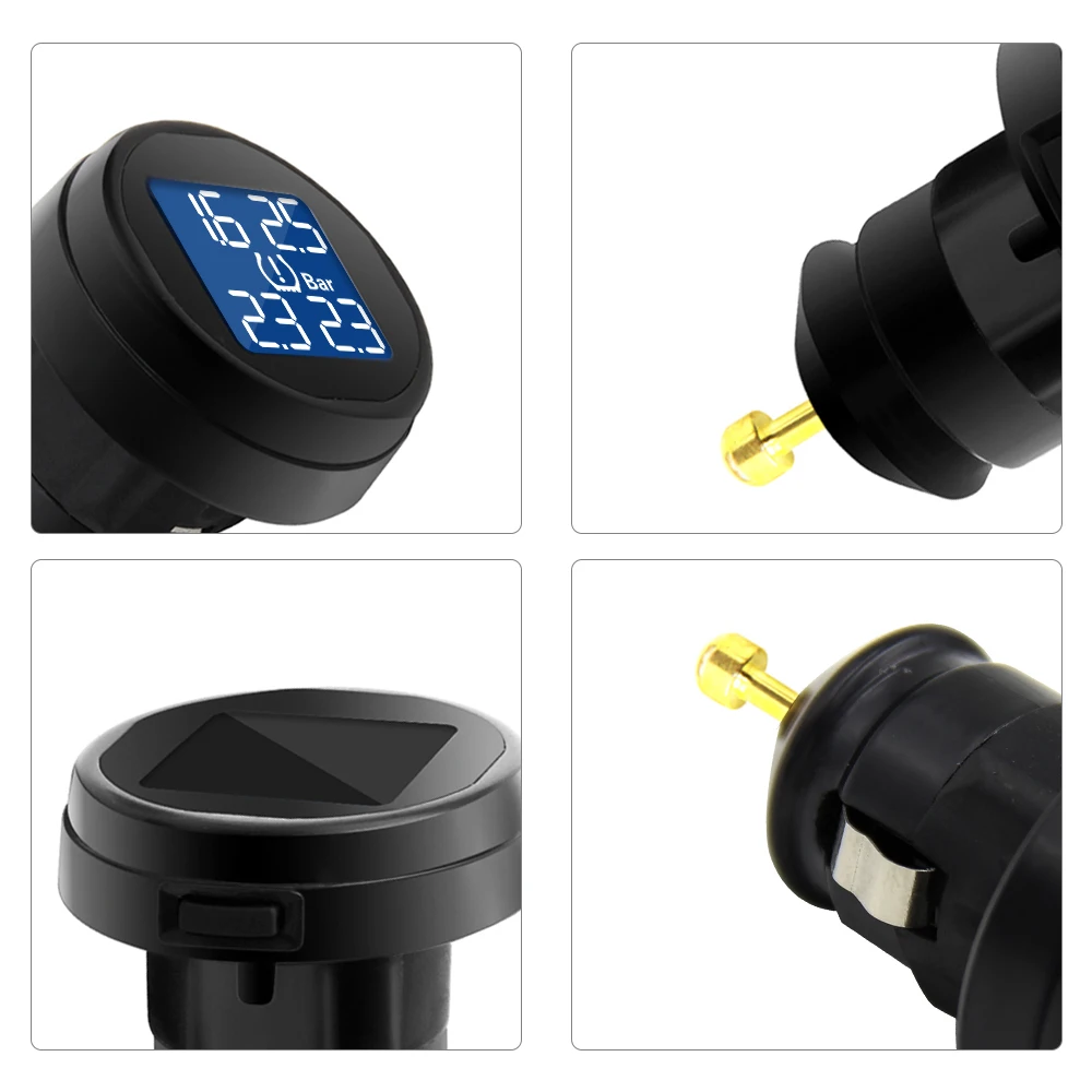 TPMS система контроля давления в шинах TPMS ЖК-экран 4 датчика прикуриватель в режиме реального времени tpms автомобильный детектор диагностический инструмент