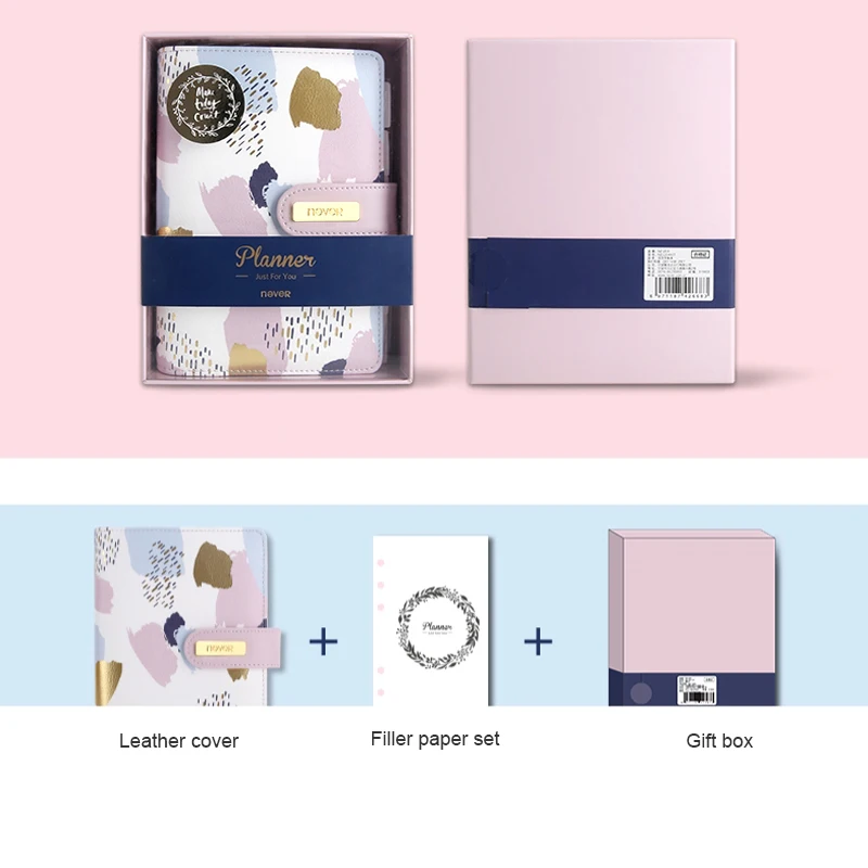 Planner set Никогда не Мемфис A6 спираль планировщик пуля журнал записные книжки личный Ежедневник для девочек подарок для преподавателей Канцелярские Товары для офиса - Цвет: Planner set