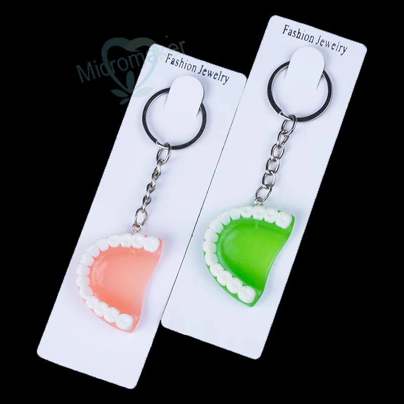 4 шт. цветной зубной брелок из смолы молярная форма верхней челюсти для