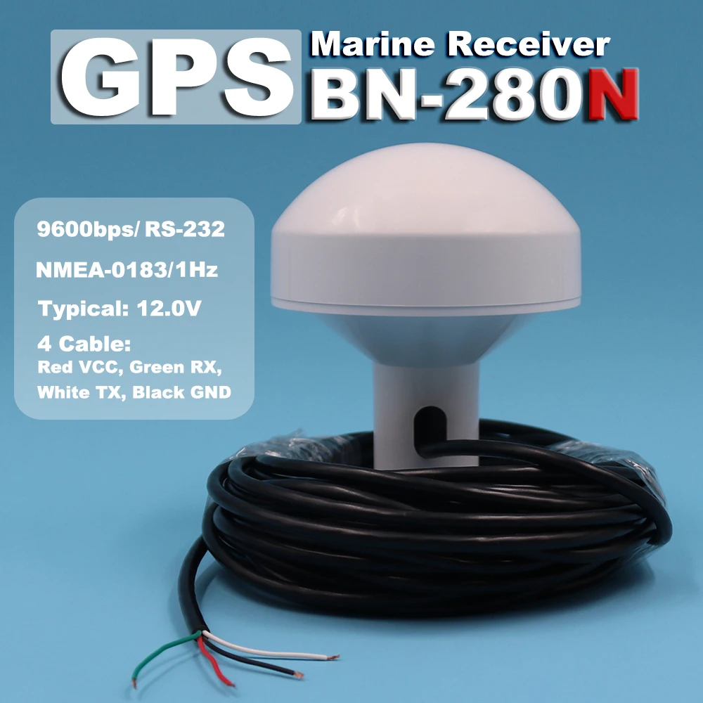 BEITIAN 12V Marine 4 кабель: Красный VCC зеленый RX белый TX Черный GND навигатор 10m M8030 KT GNSS GLONAS
