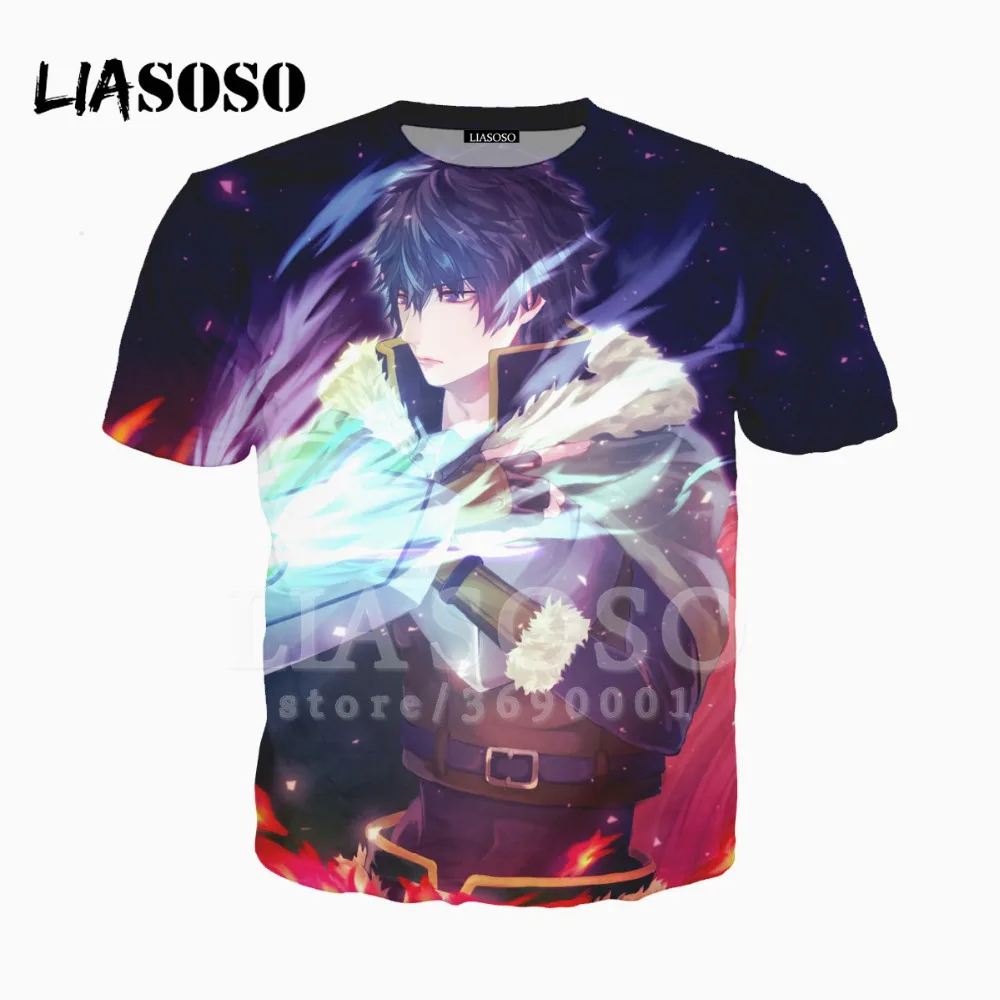 LIASOSO/футболка унисекс с 3D принтом аниме Tate No Yuusha Rising Of The Shield Hero Kawaii для девочек