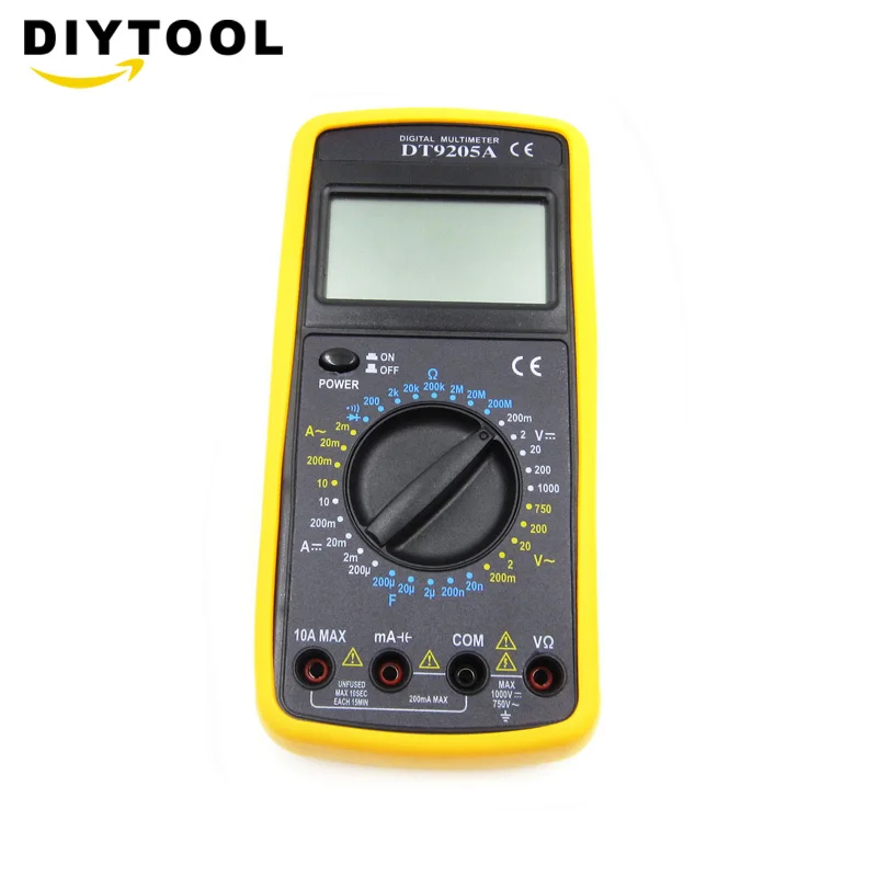 Цифровой мультиметр DT9205a электрический ручной мультиметр Вольтметр Амперметр AC DC Ом Вольт Тест er тест тока мультиметр