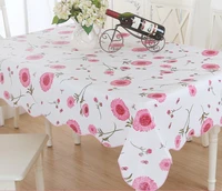 garden oil cloth multisize beauty tablecloth floral waterproof anti scald flower vintage picnic oil proof daisy pink white