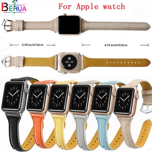 Ремешок кожаный для Apple Watch band 38 мм 42 мм, сменный Браслет для iwatch series 4 3 2 144 мм40 мм, умные аксессуары