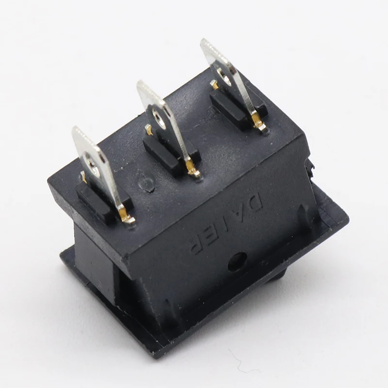10 шт./лот 3-контактный 3A 250V 6A 125V черный кнопочный кулисный переключатель ВКЛ-ВЫКЛ