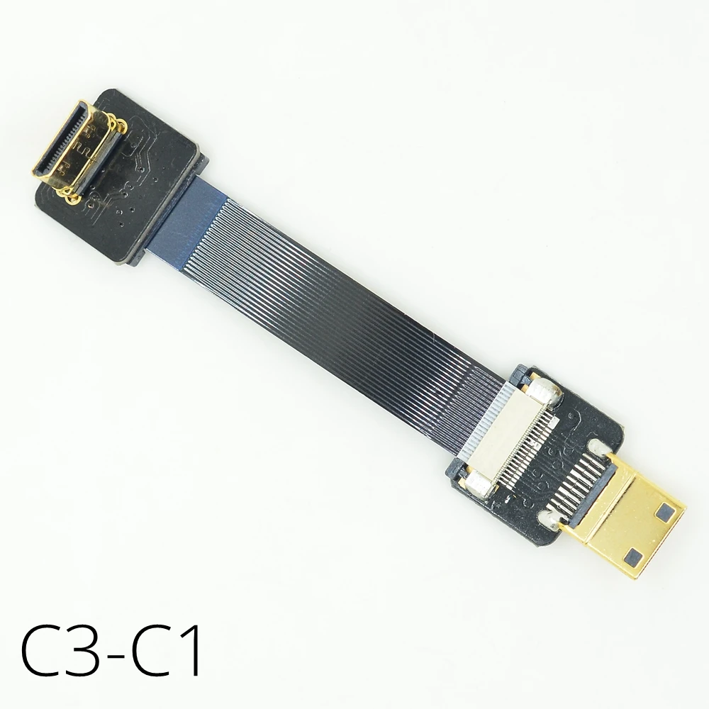 Мини-Кабель HDMI FPV HDMIMini-HDMIMini C-Type угловой ленточный плоский кабель для Gimbal Servo