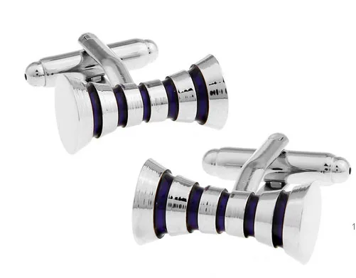 

iGame Factory Price Retail Men's Cufflinks Brass Material Stripes Design Cuff Links