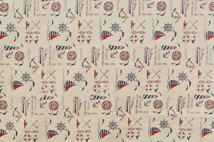 Newest150x50cm льняная хлопчатобумажная ткань в морском стиле zakka Лоскутная Ткань