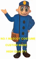 mr zip postman mascot costume adult size factory newly custom free ship Courier Expressman theme carnival fancy dress 2893