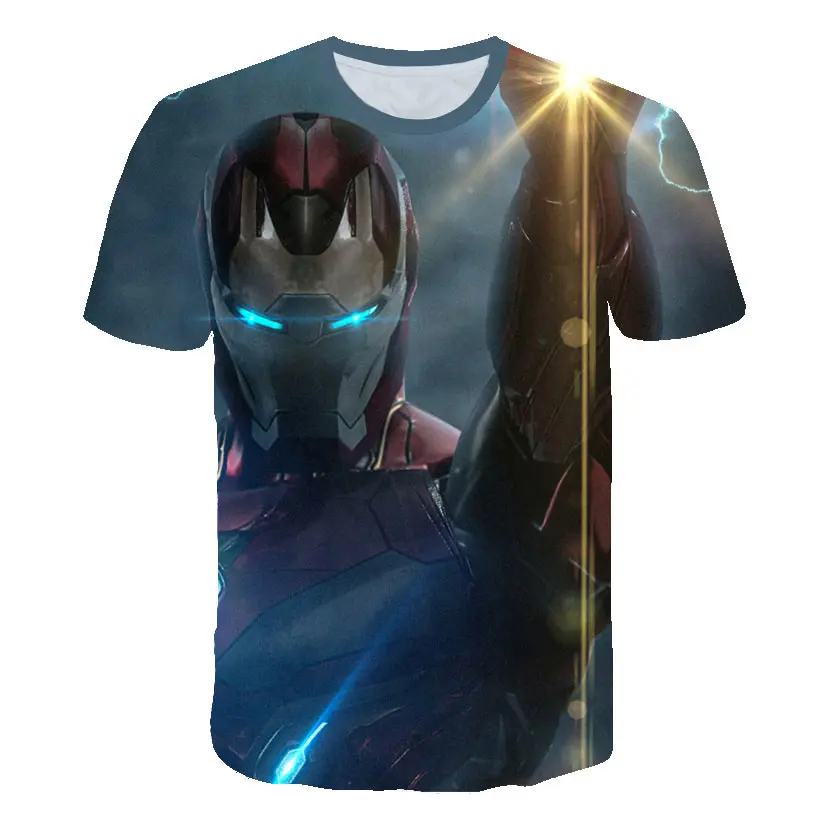 picture color Мстители 4 Железный человек 3D печать футболка для мужчин/женщин супергерой футболка одежда для фитнеса мужские топы футболка мужская - Цвет: picture color