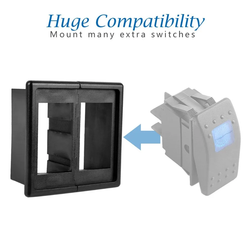 2 отверстия Универсальный кулисный переключатель панель Переключатель