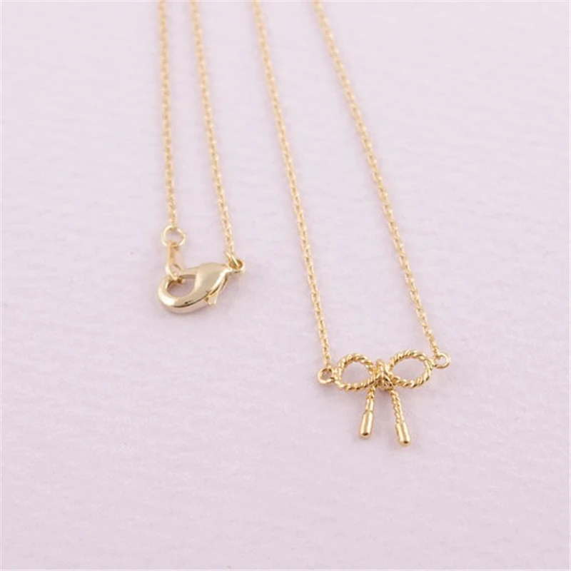 

Fashion bowknot is threaded pattern necklace necklaces for women design chain of clavicle