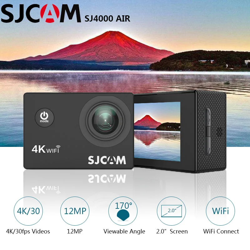 Оригинальный SJCAM SJ4000 AIR Action camera 4K @ 30FPS WiFi 2 0 дюймовый ЖК экран Дайвинг 30 м