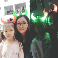 gafas led costume leds baby shower 20pcslot flashing ox horns luminous toys light up headwear for party concert props glowing
