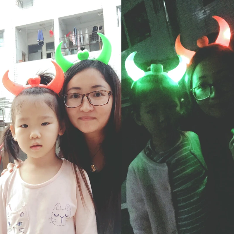 Gafas Led Costume Leds Baby Shower 20pcs/lot Flashing Ox Horns Luminous Toys Light Up Headwear For Party Concert Props Glowing | Дом и сад