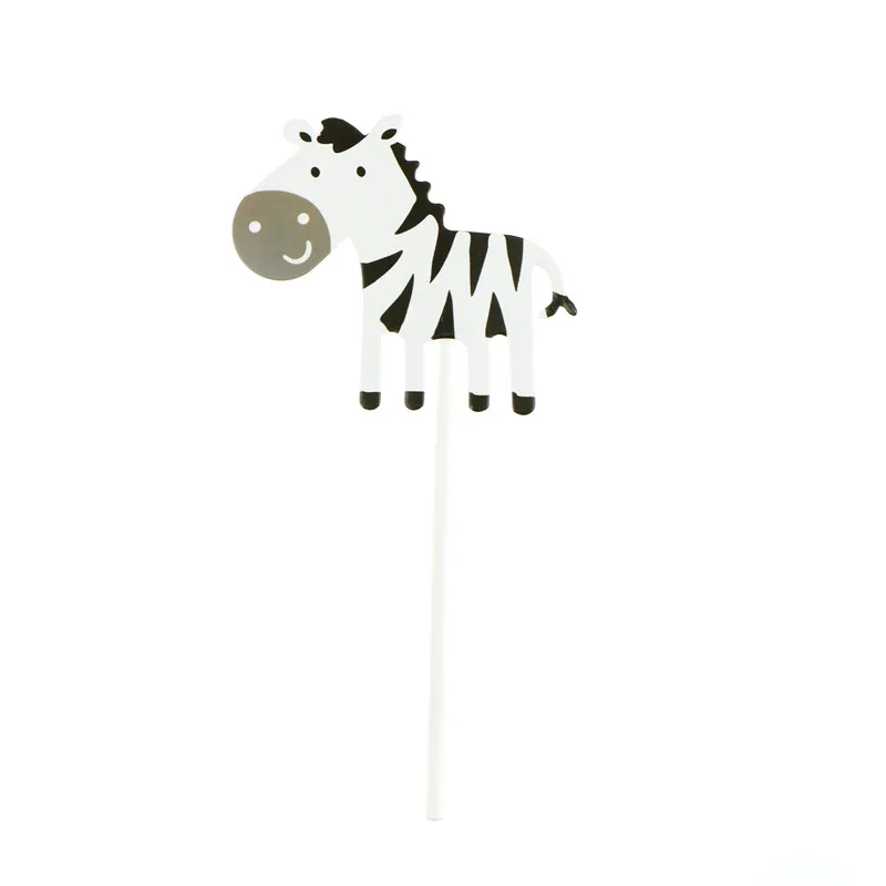 7 шт. Детский праздник обезьяна Лев Зебра Бегемот крокодил торт Picker Safari дикая