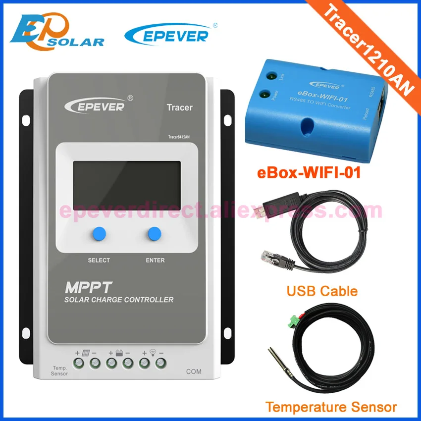 Wi Fi приставка EPEVER Tracer1210AN EPSolar регулятор 12 В 24 автоматическая работа контроллер